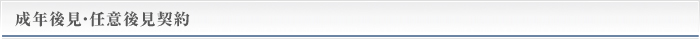 成年後見・任意後見契約
