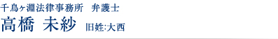 千鳥ヶ淵法律事務所　弁護士 高橋 未紗